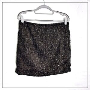 Y2K Wet Seal Tube Top XL Gold‎ Metallic Popcorn Texture Sequin Retro Urban